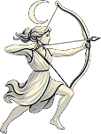 Artemis and the Moon Precision Cut Decal